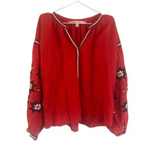 Chelsea & Violet Red Embroidered Blouse